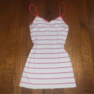 No Boundaries— Red and Gray Striped Top